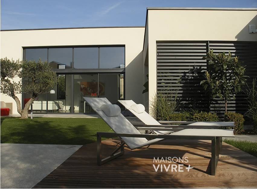 Maison de plain-pied en toit-terrasse à Ecully dans l'Ouest lyonnnais