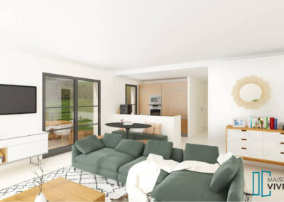 TERRAIN AVEC VUE ET PROJET DE MAISON D'ARCHITECTE A COGNY (69640)