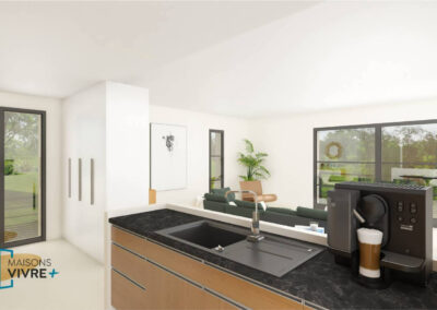 TERRAIN AVEC VUE ET PROJET DE MAISON D'ARCHITECTE A COGNY (69640)